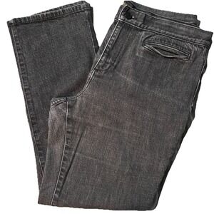 Lauren Ralph Lauren Jeans Co Womens 12P Faded Black Straight Leg‎ Denim Pants